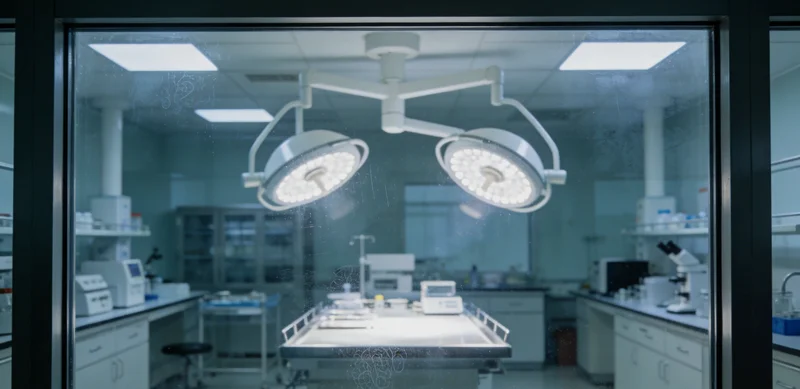 专业人士在实验室环境中分析基因检测报告