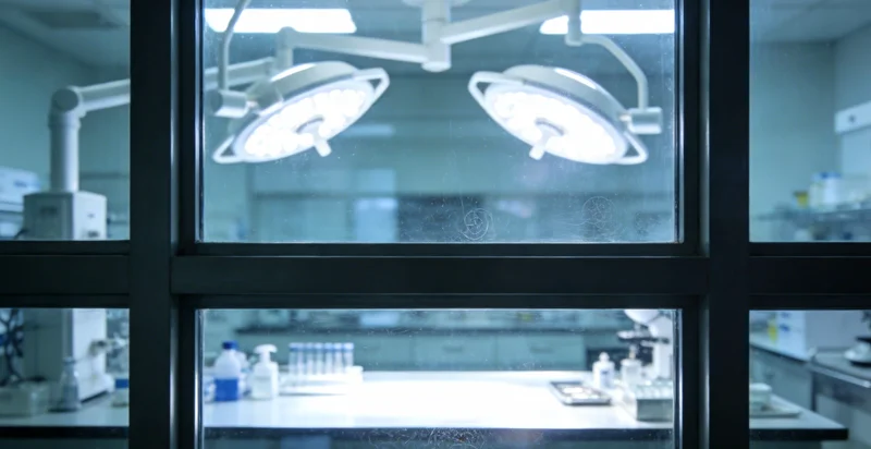 医生在办公室内与患者家属共同查