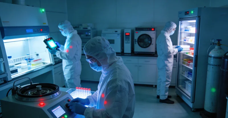 实验人员正在进行肺炎病原基因检