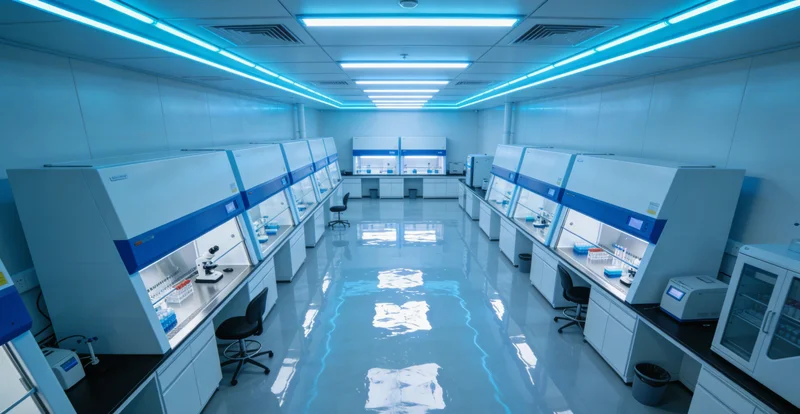 专业实验室内进行基因检测分析的