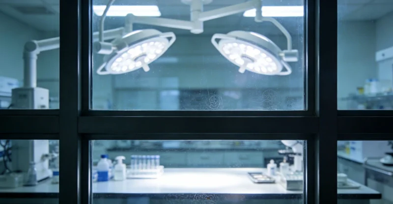 现代化基因实验室内景,技术人员