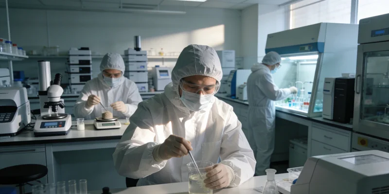 技术人员在实验室操作先进的基因