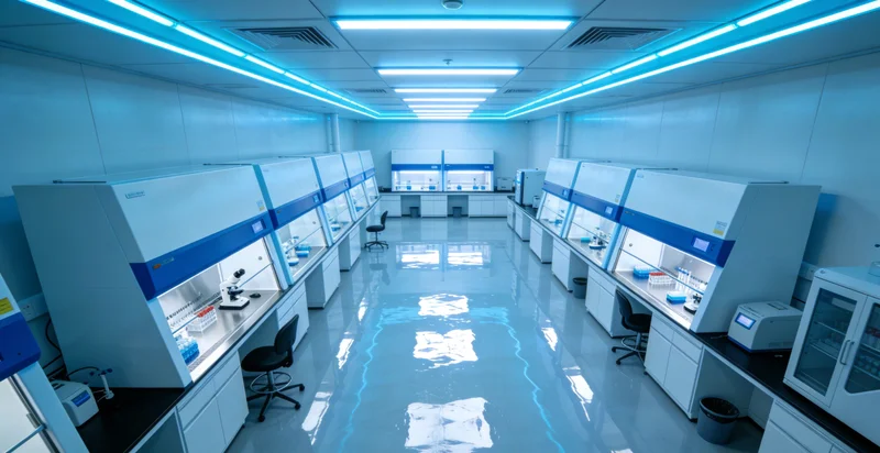 实验室进行HPV基因检测的工作