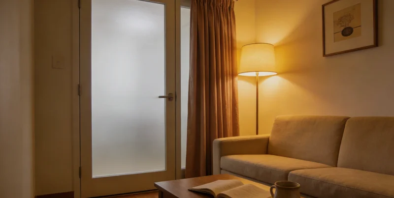 一对中年夫妇在家中温馨交谈,桌