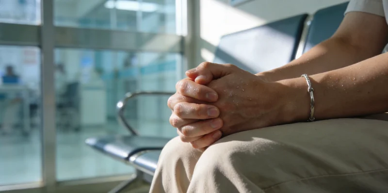 呼伦贝尔某医院内，患者与家属正在与医生进行病情交流