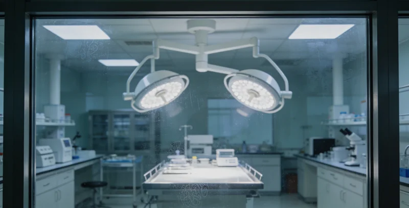 专业实验室内的基因测序设备正在