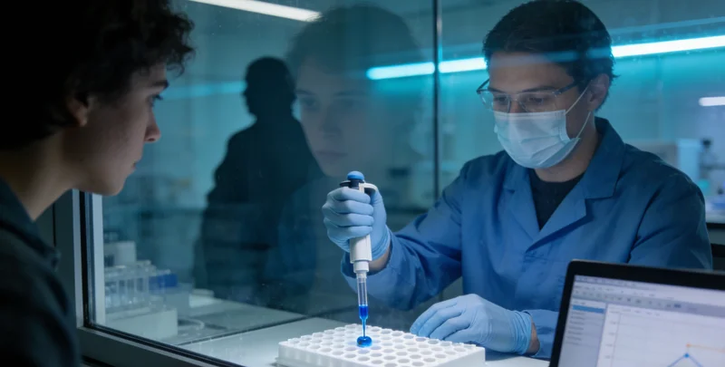 专业医生正在为患者解读检测报告