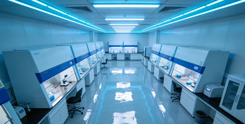 科学家在现代化实验室内操作高通