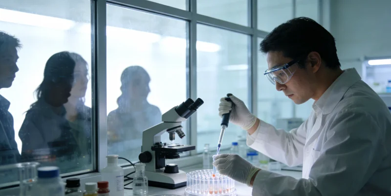 肺炎病原基因检测实验室工作场景