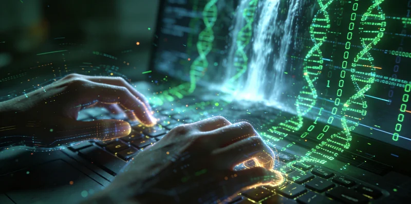 基因测序仪正在工作中，展示科技