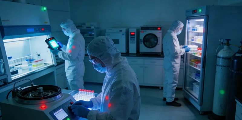 专业人员在现代化实验室内操作高