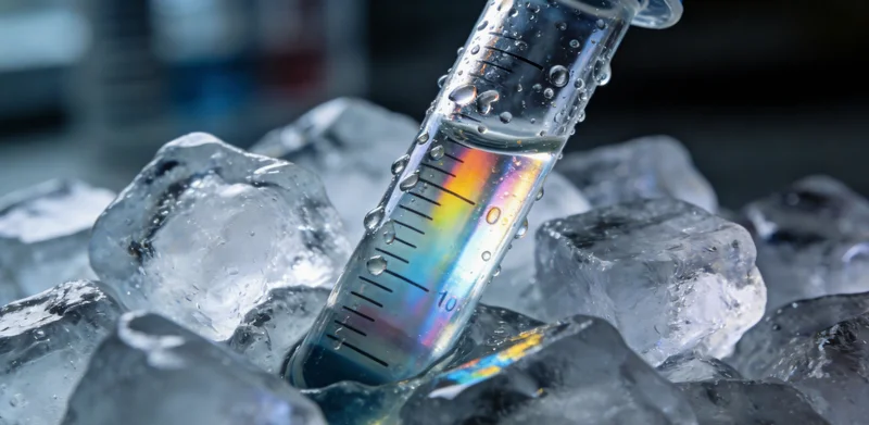 医护人员正在处理需外送的生物样