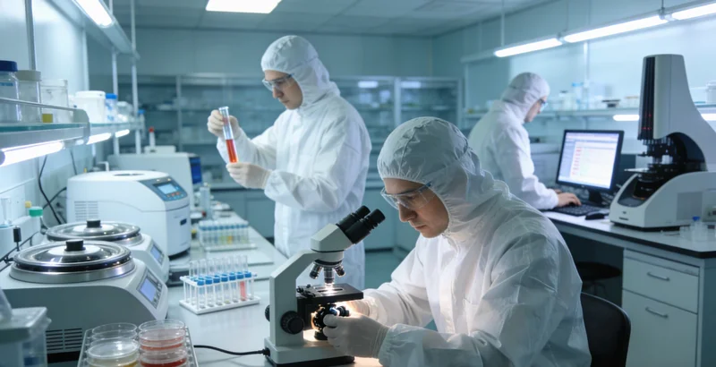 专业基因检测实验室内部,技术人