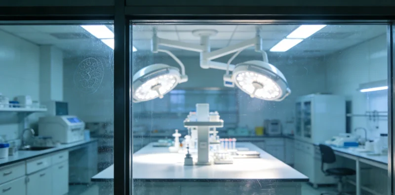 实验员在生物安全柜中进行核酸提