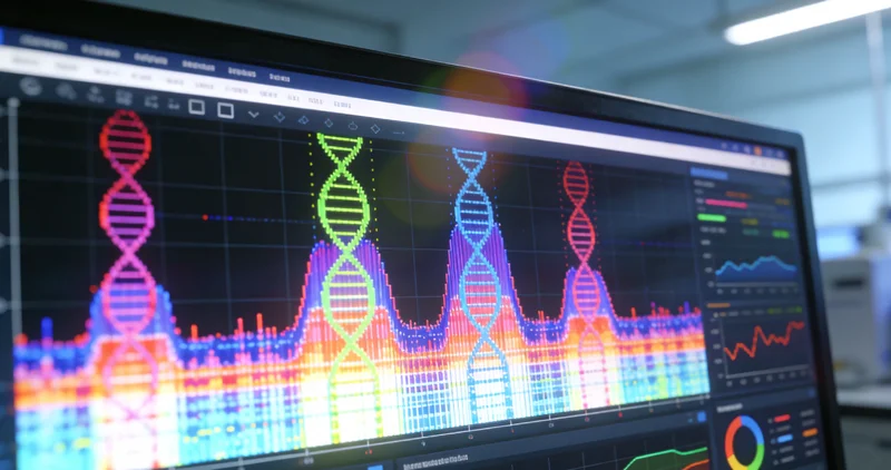 电脑屏幕上显示的病原体基因序列