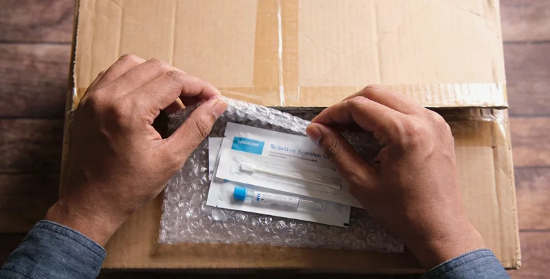 一位康复中的患者在医院走廊窗边