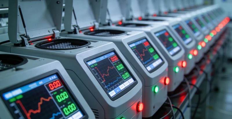 实验室内，技术人员正在操作高通