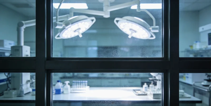 实验室技术人员正在无菌操作台前