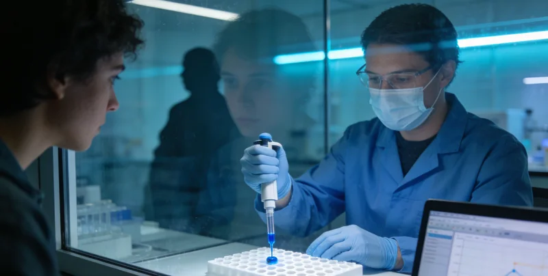 高科技基因检测实验室内部,技术