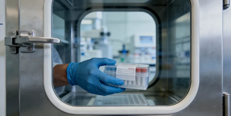 专业人员正在分析基因检测报告