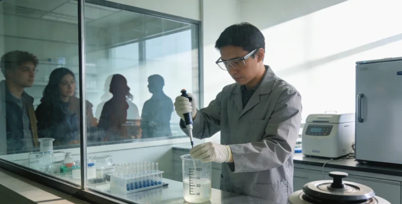 现代化病毒基因检测实验室工作场