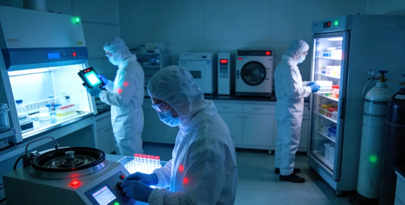 实验室工作人员正在进行样本制备