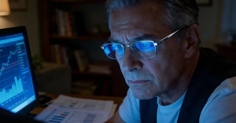 医生在办公室内,向患者家属展示