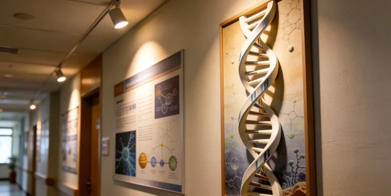 医生正在电脑前结合患者病情解读