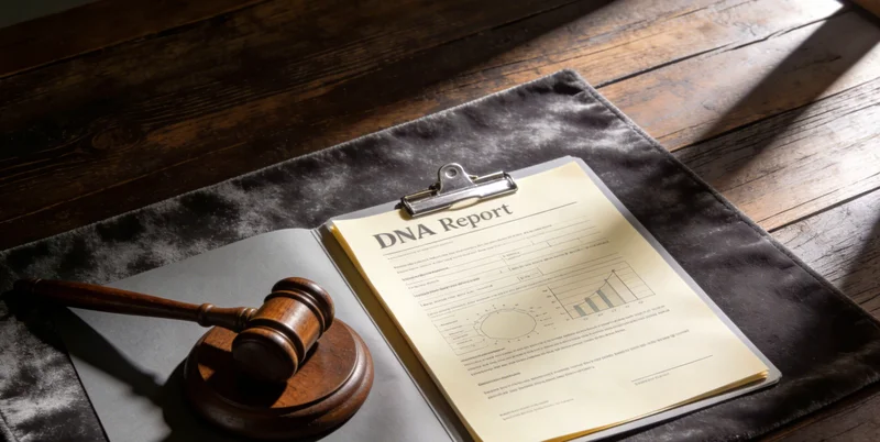 一位女士手持显示阴性或良性结果