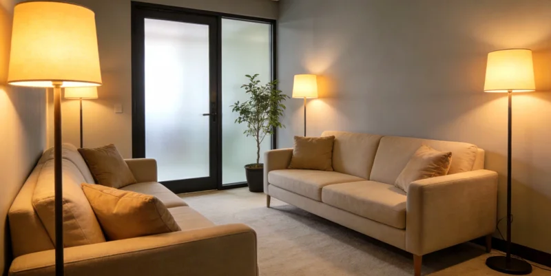 温馨家庭与科学检测概念结合图