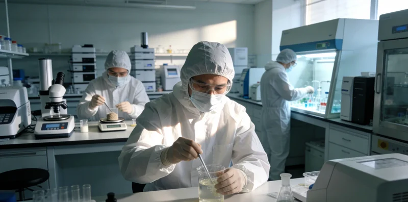 专业基因检测实验室内部工作场景，体现技术专业性