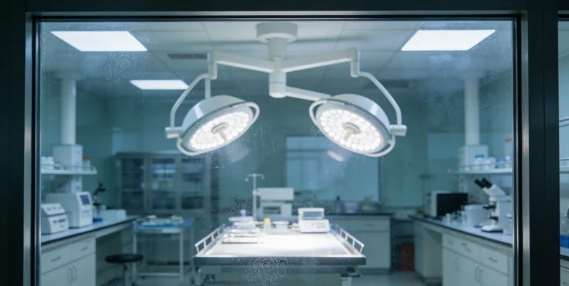 医生在办公室内向患者解读基因检测报告