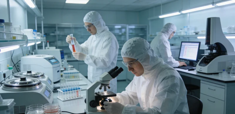 现代化基因检测实验室内部,科研