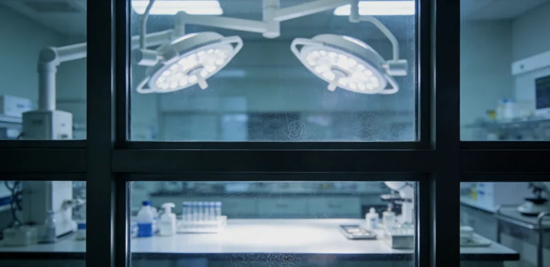 现代基因测序实验室内部，高科技