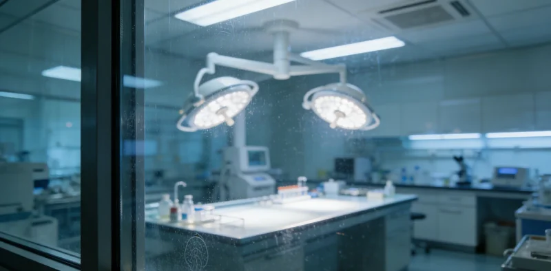 专业人士解读基因检测报告或实验室进行基因测序操作的场景