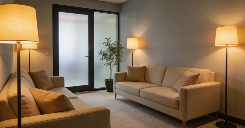 示意图:在专业的咨询室内,咨询