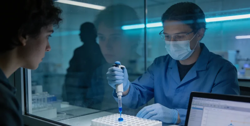 传统实验室检测场景示意图