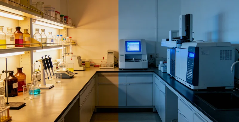 医生正在电脑前查看检测报告，并