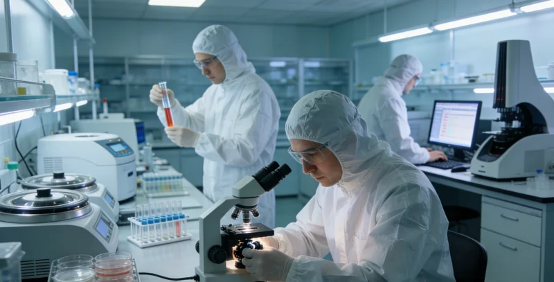 在温馨的诊室里,一位医生正用手指着基因检测报告,向患者耐心解释和分析。