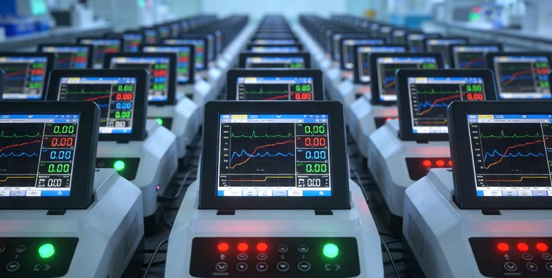 在专业实验室内，技术人员操作高