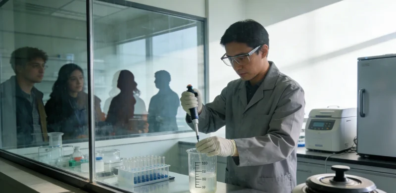 专业基因检测实验室工作场景