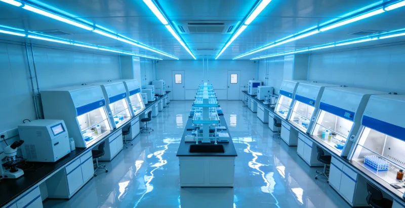 实验室技术人员正在处理脑脊液样