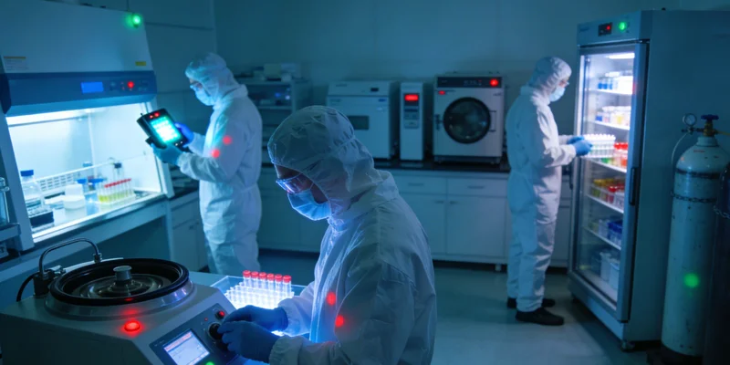 基因检测实验室工作场景