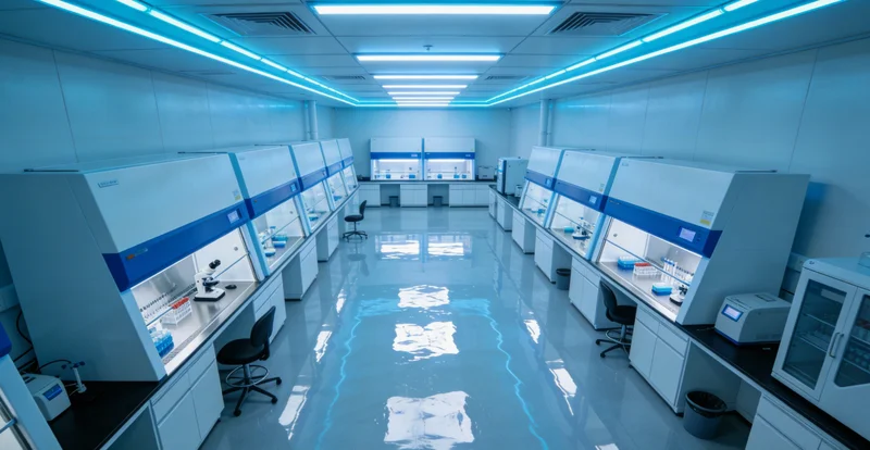 技术人员在实验室内操作精密检测