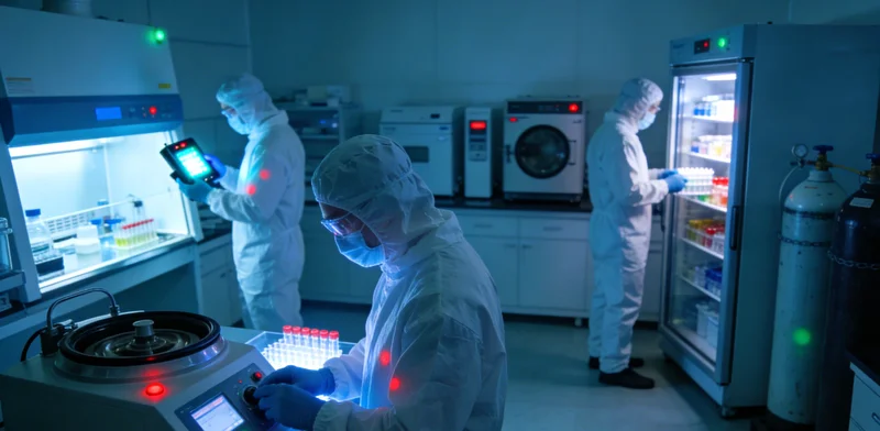 淋巴瘤基因检测实验室工作场景