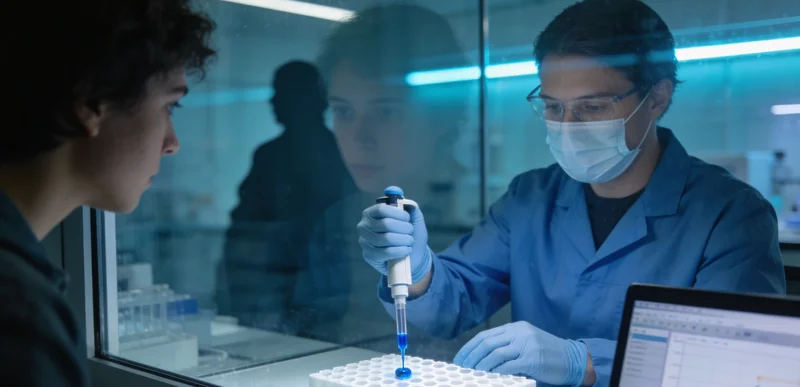 基因检测实验室工作场景