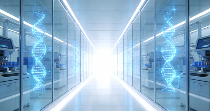 腹泻病原基因检测四步流程示意图