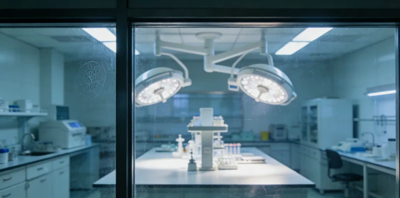 一份基因检测报告旁边放着显微镜