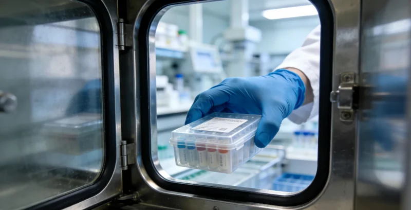 医生正在分析基因检测报告