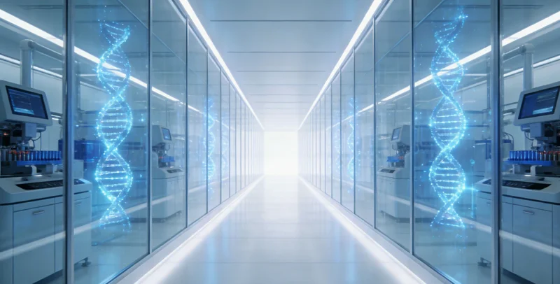 基因检测居家采样套件特写,强调